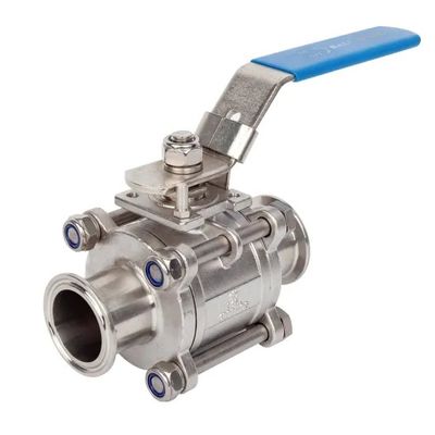 Buen precio Tipo manual vávula de bola de la abrazadera, vávula de bola sanitaria 3pc en línea